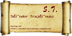 Sándor Trajánusz névjegykártya