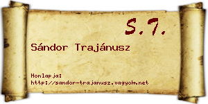 Sándor Trajánusz névjegykártya