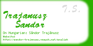 trajanusz sandor business card