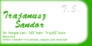trajanusz sandor business card